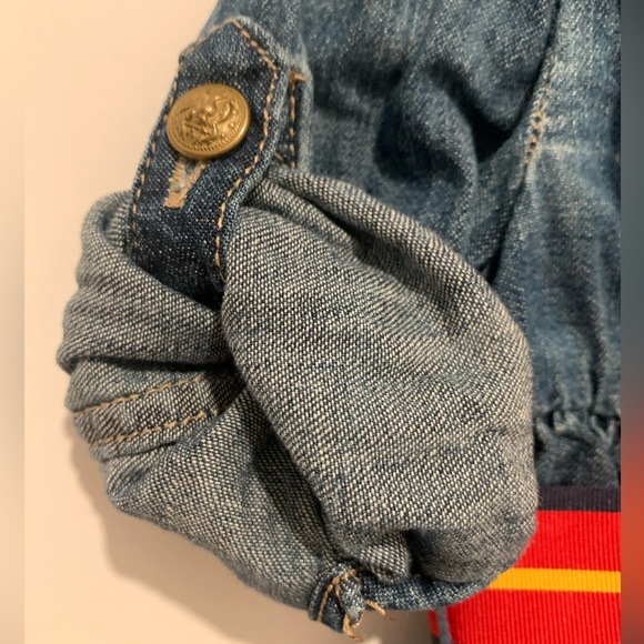 Ralph Lauren denim dress with belt. Size 6 months. - Picture 7 of 8